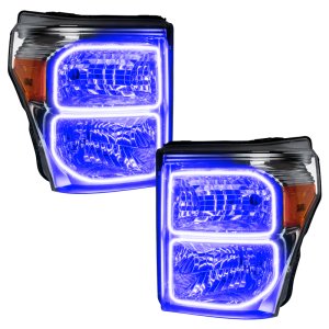 Ford F-350 Headlight Assemblies - ORACLE Lighting - LED Halo ColorSHIFT with BC1 Controller - `11-`16 Ford F-350 Headlight Assemblies - ORACLE Lighting - LED Halo ColorSHIFT with BC1 Controller - `11-`16
